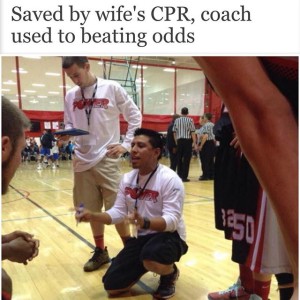 Tucson coach saved by CPR