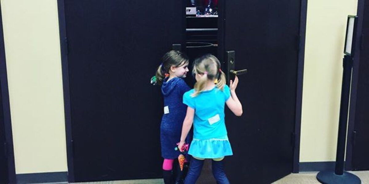 These cuties caught a sneak peek at the worship team rehearsing for Easter Services.