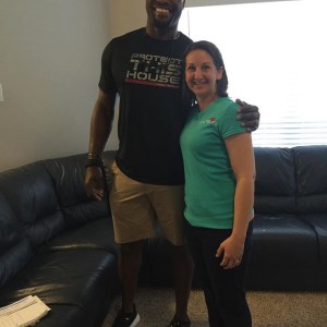 Taught CPR to my first celebrity! Thanks for coming Edgar Jones, NFL player!