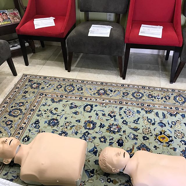 Teaching CPR on this snowy day!