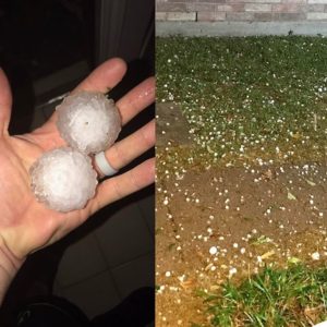 Biggest hail I've seen in years…possibly ever!