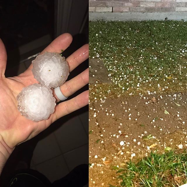 Biggest hail I've seen in years...possibly ever!