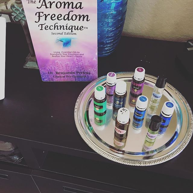 Releasing negative voices before our Raindrop Essential Oil class