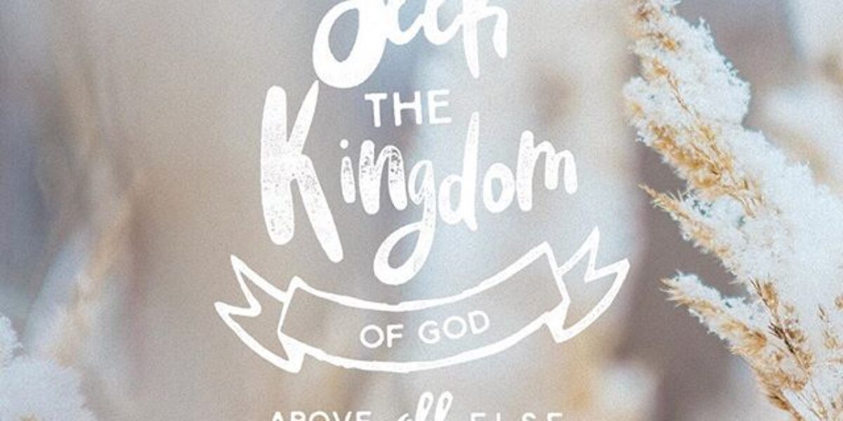 “But seek first the kingdom of God and his righteousness, and all these things will be added to you.”‭‭Matthew‬ ‭6:33‬ ‭ESV‬‬http://bible.com/59/mat.6.33.esv