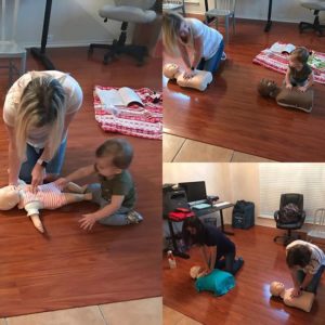 CPR training today was so sweet! Lil Miss L was rockin her new skills. #babyshark #aha #cpr #ntxcpr #cprsaves