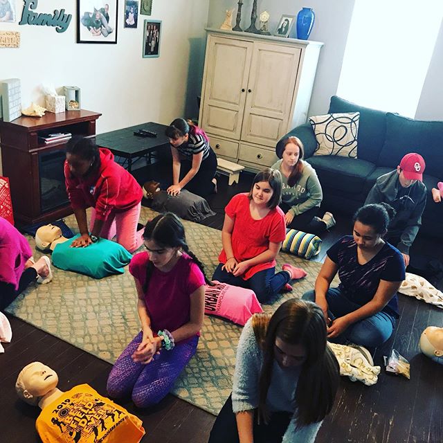 CPR AED + First Aid + Relief of Choking + Babysitter’s class = a room full of fun teens! #cprfrisco #savealife #cprclass #aha #cprinstructor #babysitter #babysitters #training #education #teachersofinstagram #teacher